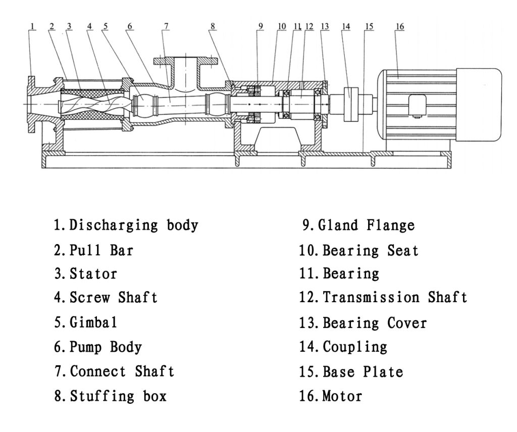 single screw pump diagram