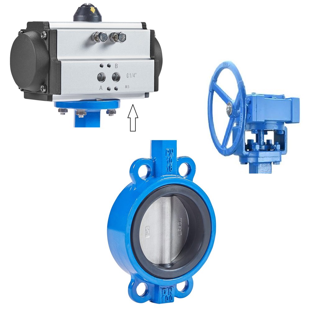 to convert a manual ordinary butterfly valve into a pneumatic butterfly valve