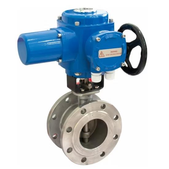 Angle Move Flange Electric Actuated Butterfly Valve.