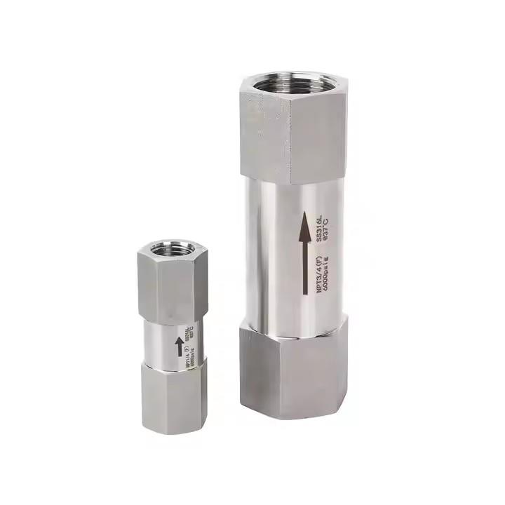 a one-way check valve

